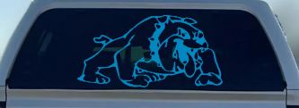 Bulldog Sports Car or Truck Window Decal Sticker (Blue)