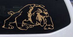 Bulldog Sports Car or Truck Window Decal Sticker (Light Brown)