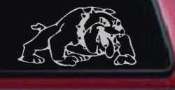 Bulldog Sports Car or Truck Window Decal Sticker (Light Gray)