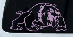 Bulldog Sports Car or Truck Window Decal Sticker (Lilac)