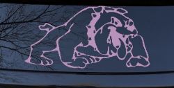 Bulldog Sports Car or Truck Window Decal Sticker (Lilac)