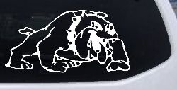 Bulldog Sports Car or Truck Window Decal Sticker