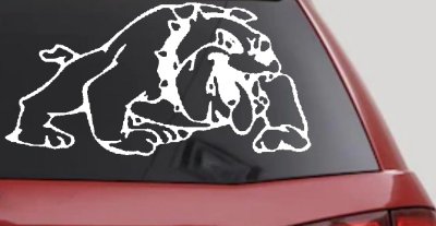 Bulldog Sports Car Truck Window Decal Vinyl Sticker
