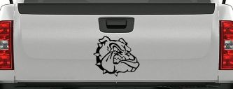 Bulldog Head Decal for Car Truck Window Vinyl Sticker Fun Decor (Black)