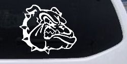 Bulldog Head Sports Car or Truck Window Decal Sticker