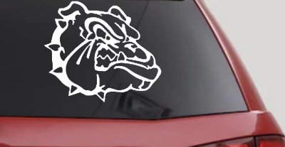Bulldog Head Decal for Car Truck Window Vinyl Sticker Fun Decor