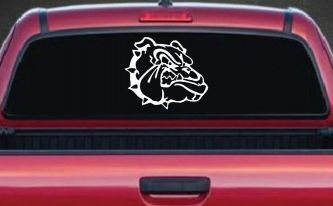 Bulldog Head Sports Car or Truck Window Decal Sticker