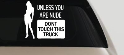 Funny Dont Touch My Truck Decal - Vinyl Sticker for Car Window
