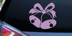 Christmas Bells Car or Truck Window Decal Sticker (Lilac)