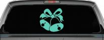 Christmas Bells Car or Truck Window Decal Sticker (Mint)