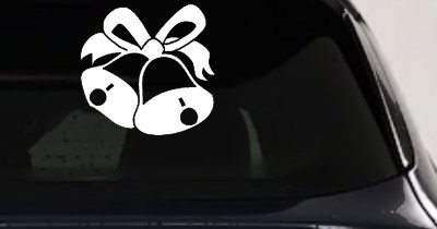 Christmas Bells Car Truck Decal Festive Window Vinyl Sticker