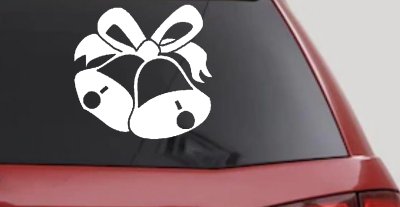 Christmas Bells Car Truck Decal Festive Window Vinyl Sticker