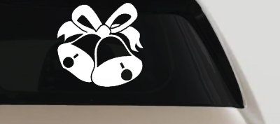 Christmas Bells Car Truck Decal Festive Window Vinyl Sticker