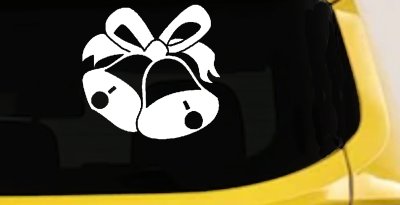 Christmas Bells Car Truck Decal Festive Window Vinyl Sticker