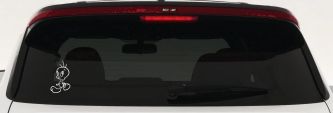 Tweety Bird Whistling Car Truck Window Vinyl Decal Sticker (White)