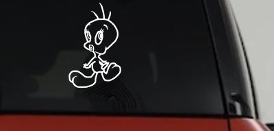 Tweety Bird Whistling Car Truck Window Vinyl Decal Sticker