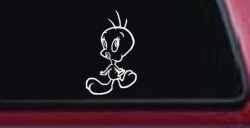 Tweety Bird Whistling Cartoons Car or Truck Window Decal Sticker