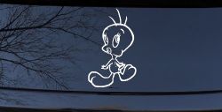 Tweety Bird Whistling Cartoons Car or Truck Window Decal Sticker