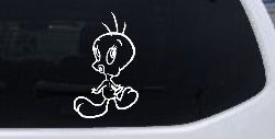 Tweety Bird Whistling Cartoons Car or Truck Window Decal Sticker