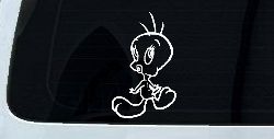 Tweety Bird Whistling Cartoons Car or Truck Window Decal Sticker