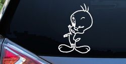 Tweety Bird Wink Cartoons Car or Truck Window Decal Sticker