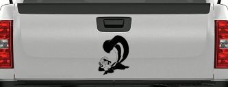 Pepe Le Pew Skunk Cartoons Car or Truck Window Decal Sticker (Black)