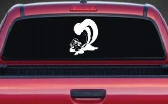 Pepe Le Pew Skunk Cartoons Car or Truck Window Decal Sticker
