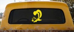 Pepe Le Pew Skunk Cartoons Car or Truck Window Decal Sticker (Yellow)