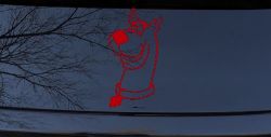 Scooby Doo Cartoons Car or Truck Window Decal Sticker (Red)