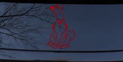Scooby Doo Cartoons Car or Truck Window Decal Sticker (Red)