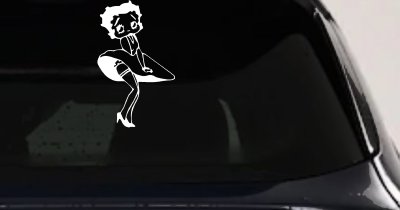 Betty Boop Skirt Lady Biker Car Truck Window Vinyl Decal Sticker