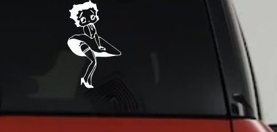 Betty Boop Skirt Lady Biker Car Truck Window Vinyl Decal Sticker
