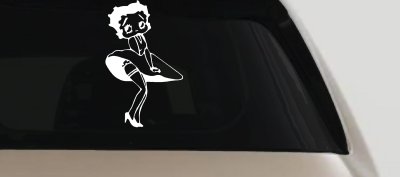 Betty Boop Skirt Lady Biker Car Truck Window Vinyl Decal Sticker