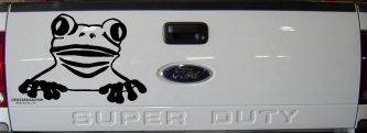 Tree Frog Car or Truck Window Decal Sticker (Black)