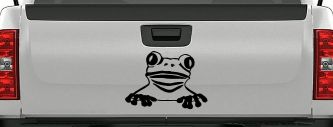 Tree Frog Car or Truck Window Decal Sticker (Black)