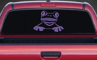 Tree Frog Car or Truck Window Decal Sticker (Purple)
