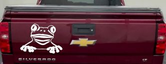 Tree Frog Car or Truck Window Decal Sticker (White)