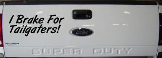 I Brake for Tailgaters Funny Car or Truck Window Decal Sticker (Black)