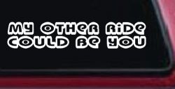 My Other Ride could Be You Car or Truck Window Decal Sticker