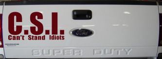 C.S.I. Can't Stand Idiots Funny Car or Truck Window Decal Sticker (Purple Red)