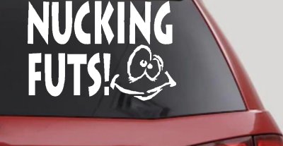 Nucking Futs Decal Sticker Funny Car Truck Window Vinyl Graphic