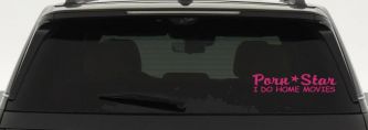 Porn Star Home Movies Funny Car Truck Window Vinyl Decal Sticker (Hot Pink)