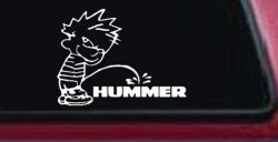 Pee on Hummer Car or Truck Window Decal Sticker