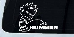 Pee on Hummer Car or Truck Window Decal Sticker