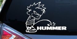 Pee on Hummer Car or Truck Window Decal Sticker
