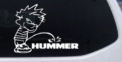 Pee on Hummer Car or Truck Window Decal Sticker