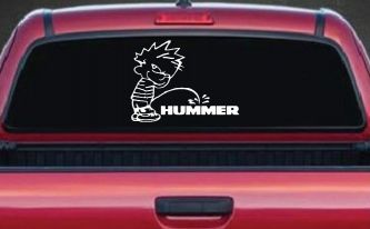 Pee on Hummer Car or Truck Window Decal Sticker