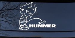 Pee on Hummer Car or Truck Window Decal Sticker