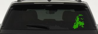 Jesus Christian Car or Truck Window Decal Sticker (Lime)