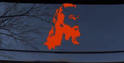 Jesus Christian Car or Truck Window Vinyl Decal Sticker (Orange Red)